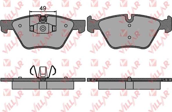 Villar 626.1511 - Bremžu uzliku kompl., Disku bremzes autospares.lv