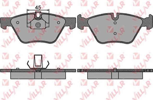 Villar 626.1512 - Bremžu uzliku kompl., Disku bremzes autospares.lv