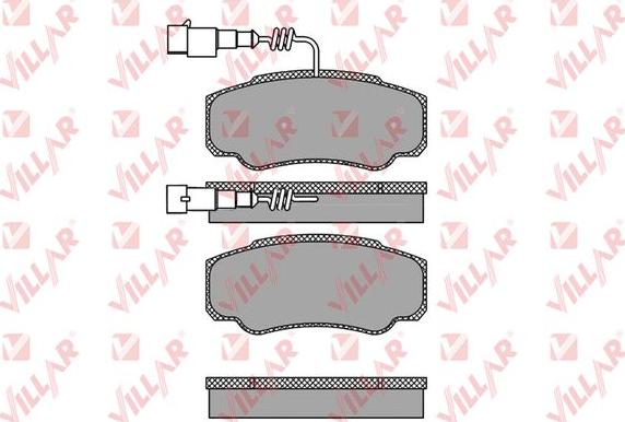 Villar 626.1662 - Тормозные колодки, дисковые, комплект www.autospares.lv