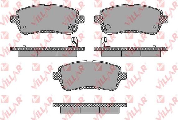 Villar 626.1673 - Тормозные колодки, дисковые, комплект www.autospares.lv