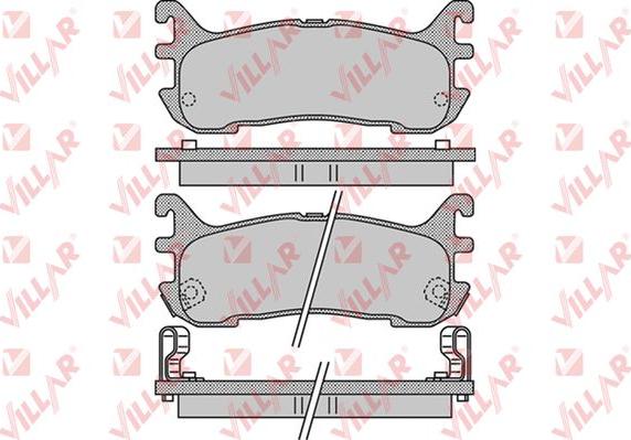 Villar 626.1044 - Bremžu uzliku kompl., Disku bremzes autospares.lv