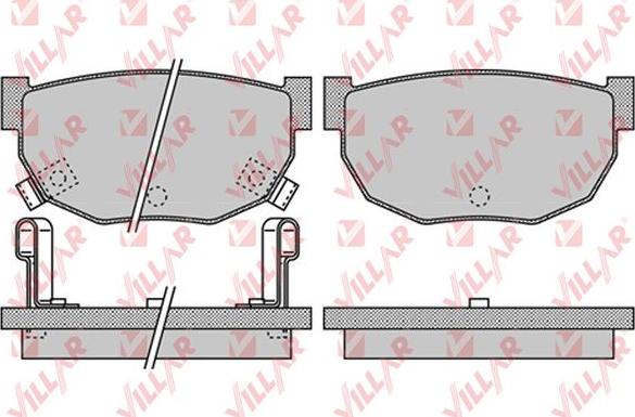 Villar 626.1048 - Тормозные колодки, дисковые, комплект www.autospares.lv