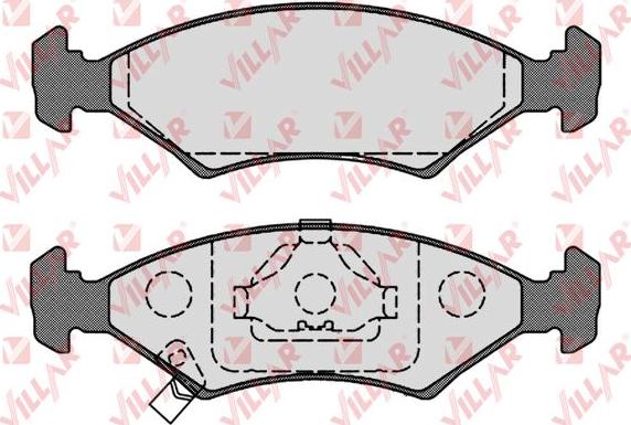 Villar 626.1067 - Тормозные колодки, дисковые, комплект www.autospares.lv