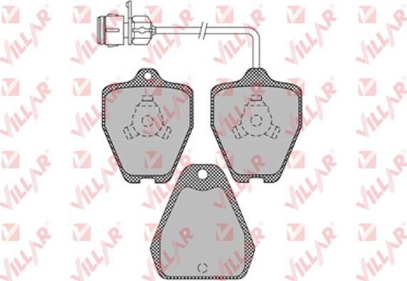 Villar 626.1118 - Brake Pad Set, disc brake www.autospares.lv