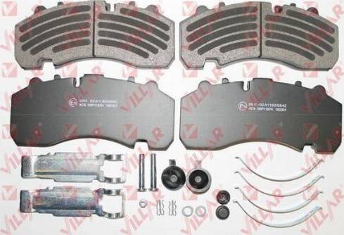 Villar 626.1187K - Brake Pad Set, disc brake www.autospares.lv