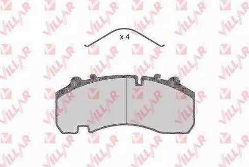 Villar 626.1187 - Brake Pad Set, disc brake www.autospares.lv