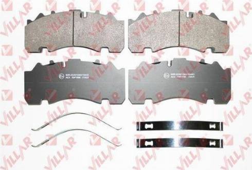 Villar 626.1898 - Brake Pad Set, disc brake www.autospares.lv