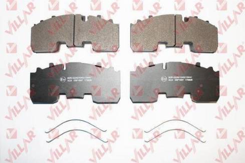 Villar 626.1897 - Brake Pad Set, disc brake www.autospares.lv