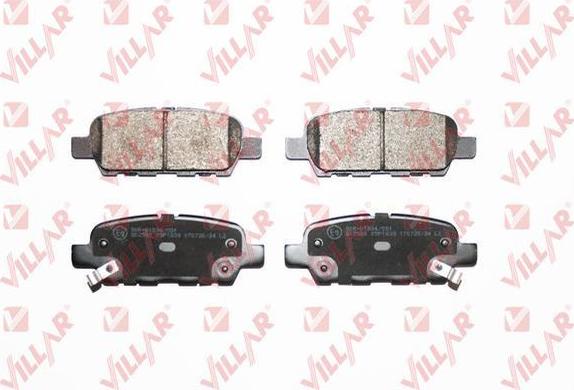 Villar 626.1839 - Bremžu uzliku kompl., Disku bremzes www.autospares.lv