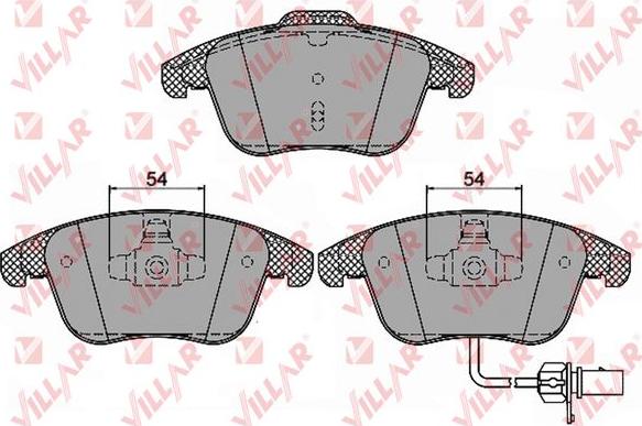 Villar 626.1391 - Тормозные колодки, дисковые, комплект www.autospares.lv