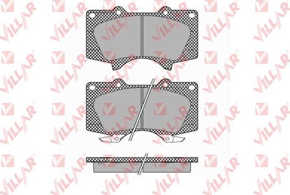 Villar 626.1379 - Тормозные колодки, дисковые, комплект www.autospares.lv