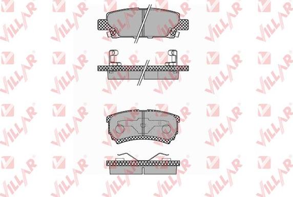 Villar 626.1373 - Bremžu uzliku kompl., Disku bremzes www.autospares.lv