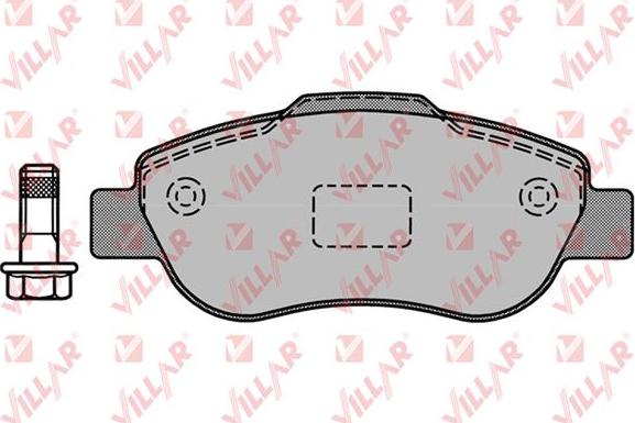 Villar 626.1240 - Brake Pad Set, disc brake www.autospares.lv