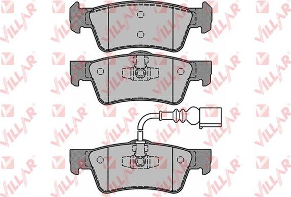 Villar 626.1284 - Brake Pad Set, disc brake www.autospares.lv