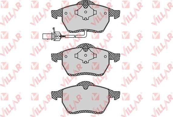 Villar 626.1238 - Brake Pad Set, disc brake www.autospares.lv