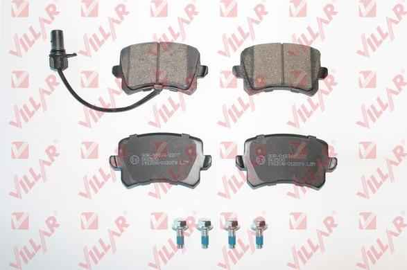 Villar 626.2079 - Тормозные колодки, дисковые, комплект www.autospares.lv