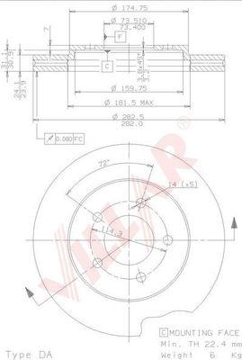 Villar 628.0930 - Bremžu diski autospares.lv