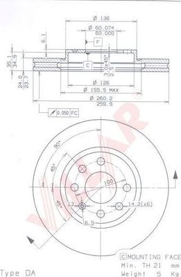 Villar 628.0488 - Bremžu diski autospares.lv