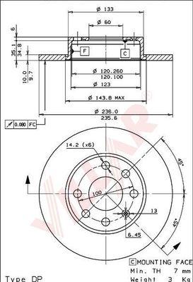 Villar 628.0483 - Bremžu diski autospares.lv