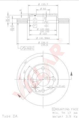 Villar 628.0482 - Bremžu diski autospares.lv