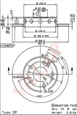 Villar 628.0426 - Bremžu diski autospares.lv