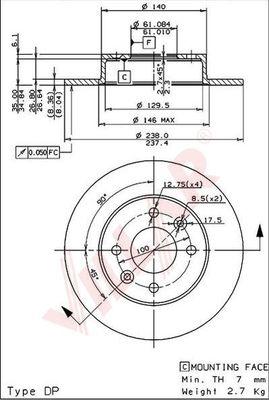 Villar 628.0530 - Bremžu diski autospares.lv