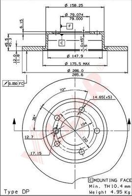 Villar 628.0196 - Тормозной диск www.autospares.lv