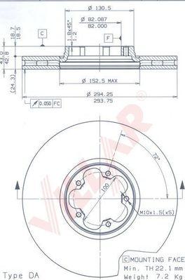 Villar 628.0300 - Bremžu diski www.autospares.lv