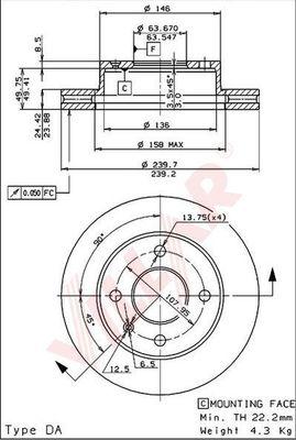 Villar 628.0308 - Bremžu diski autospares.lv