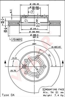 Villar 628.0303 - Bremžu diski autospares.lv