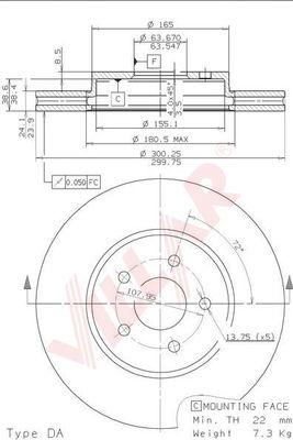 Villar 628.0302 - Bremžu diski www.autospares.lv