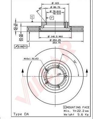 Villar 628.0321 - Bremžu diski www.autospares.lv