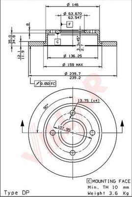 Villar 628.0322 - Bremžu diski autospares.lv