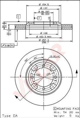 Villar 628.0751 - Bremžu diski www.autospares.lv