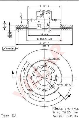 Villar 628.0735 - Bremžu diski autospares.lv