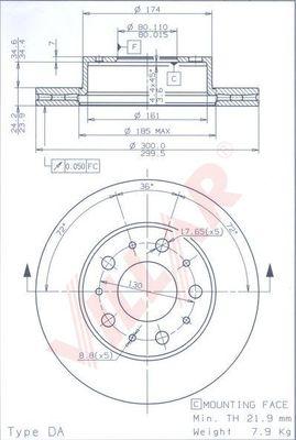 Villar 628.1913 - Bremžu diski autospares.lv