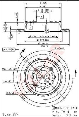 Villar 628.1495 - Bremžu diski www.autospares.lv