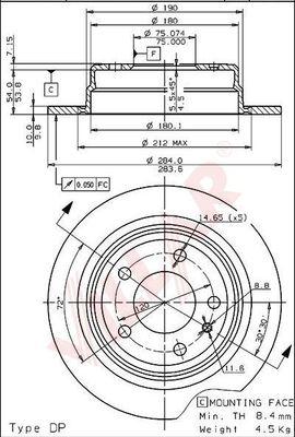 Villar 628.1468 - Bremžu diski autospares.lv