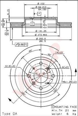 Villar 628.1489 - Bremžu diski autospares.lv