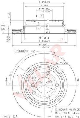 Villar 628.1435 - Bremžu diski www.autospares.lv