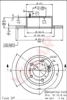 Villar 628.1421 - Bremžu diski www.autospares.lv