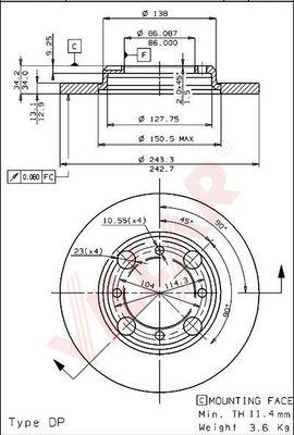 HELLA 8DD 355 101-141 - Bremžu diski www.autospares.lv