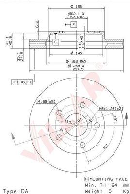 Villar 628.1592 - Bremžu diski autospares.lv