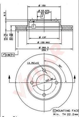 Villar 628.1542 - Bremžu diski www.autospares.lv