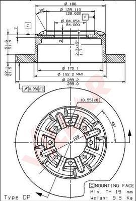 Villar 628.1503 - Bremžu diski www.autospares.lv