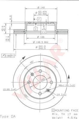 Villar 628.1517 - Bremžu diski autospares.lv