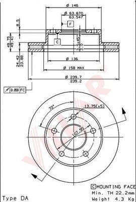 Villar 628.1537 - Bremžu diski autospares.lv