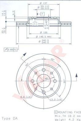 Villar 628.1571 - Bremžu diski www.autospares.lv