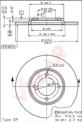 Villar 628.1577 - Bremžu diski autospares.lv