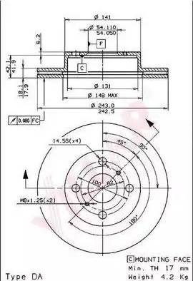 Villar 628.1655 - Bremžu diski www.autospares.lv